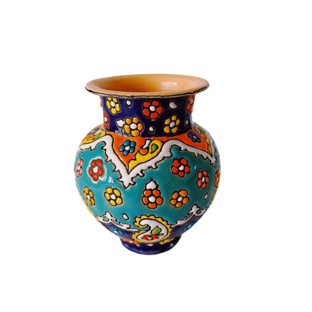Price and Buy Decorative Vase Hand-Painted with Persian Minakari Enamel Vahab