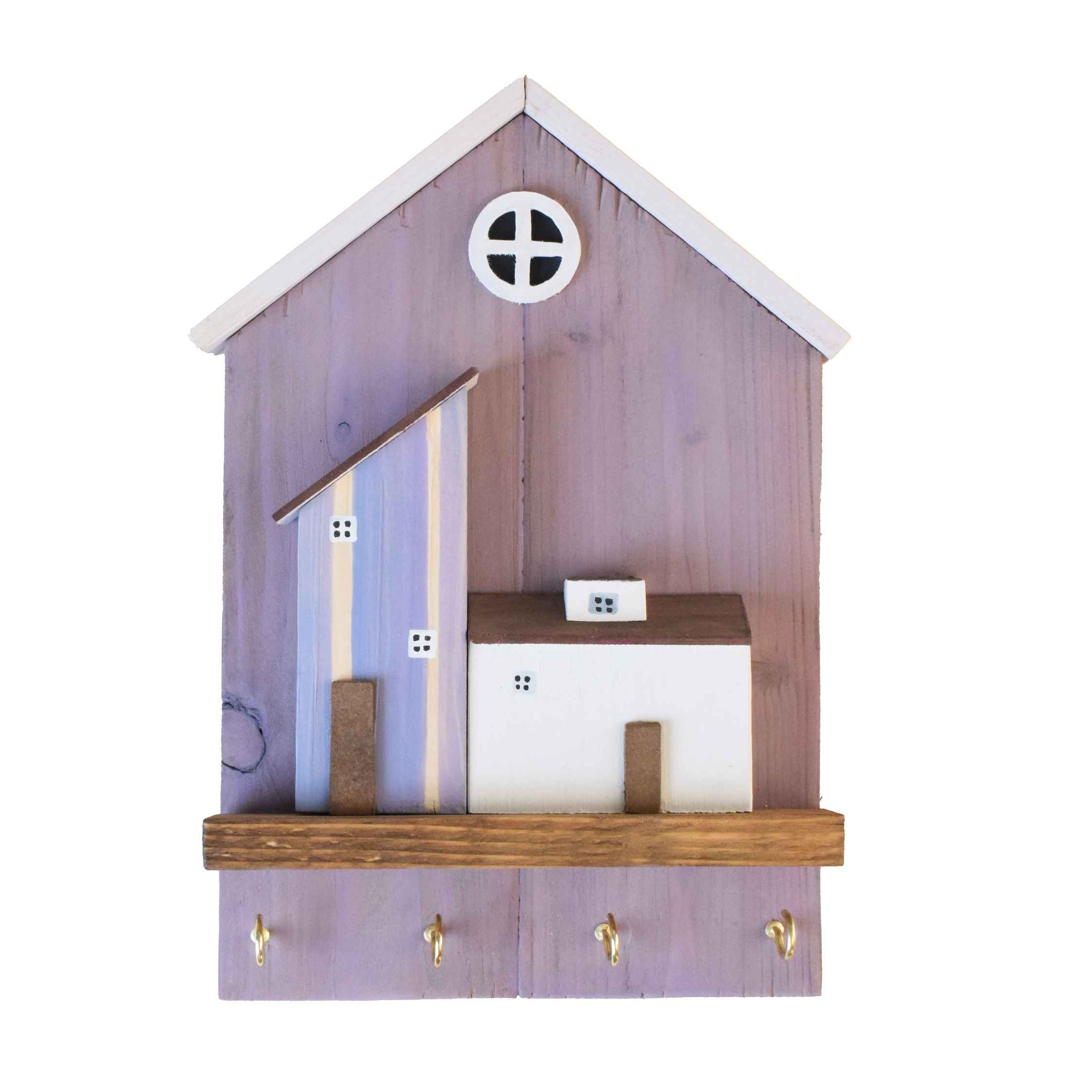 Price and Buy Decorative Wall Key Holder with Cottage Design in Pink