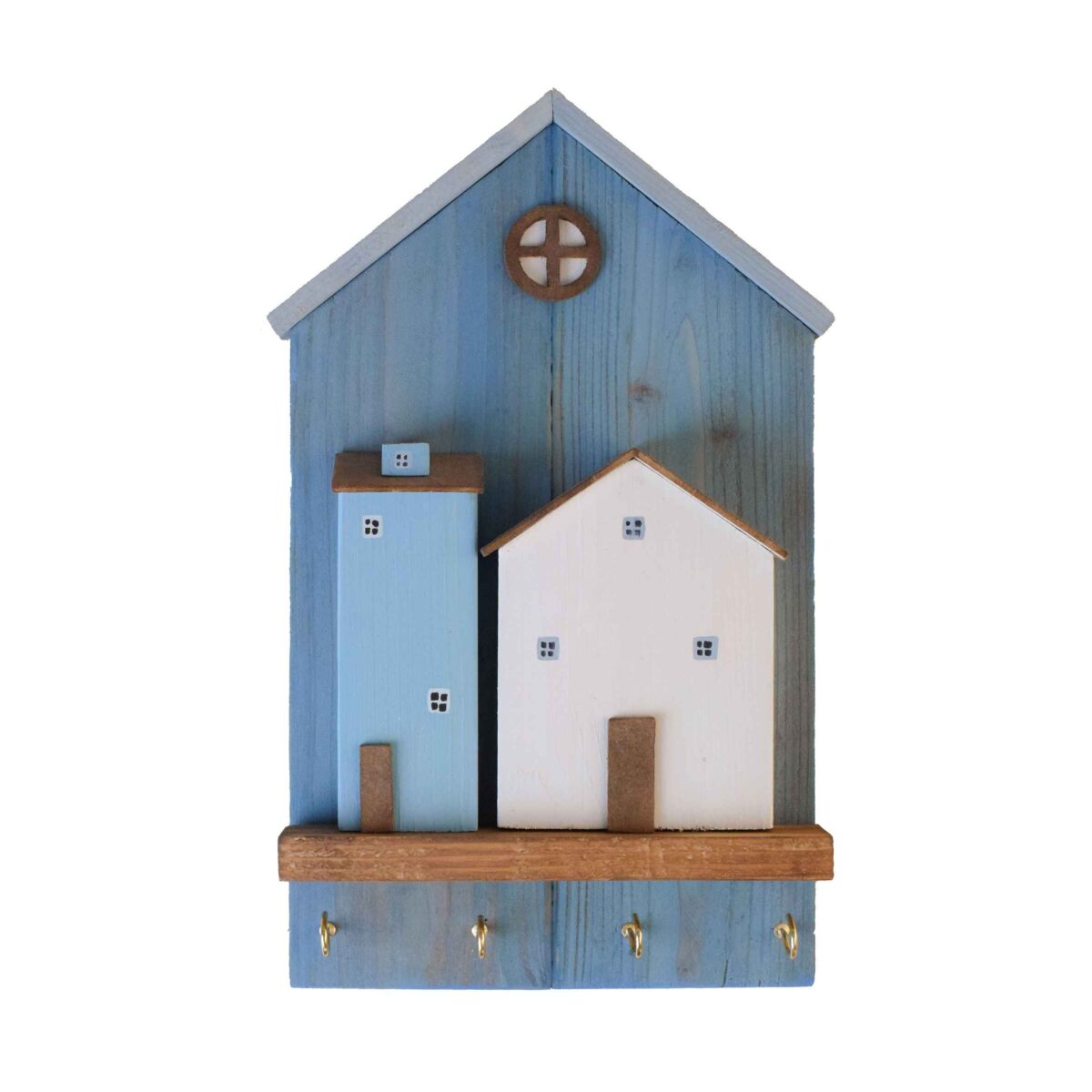 Price and Buy Decorative Wall Key Holder withCottage Design in Blue