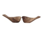 Price and Buy Decorative Wooden Bird Figurine – Perfect for Home Decor with Rustic Style (x2)