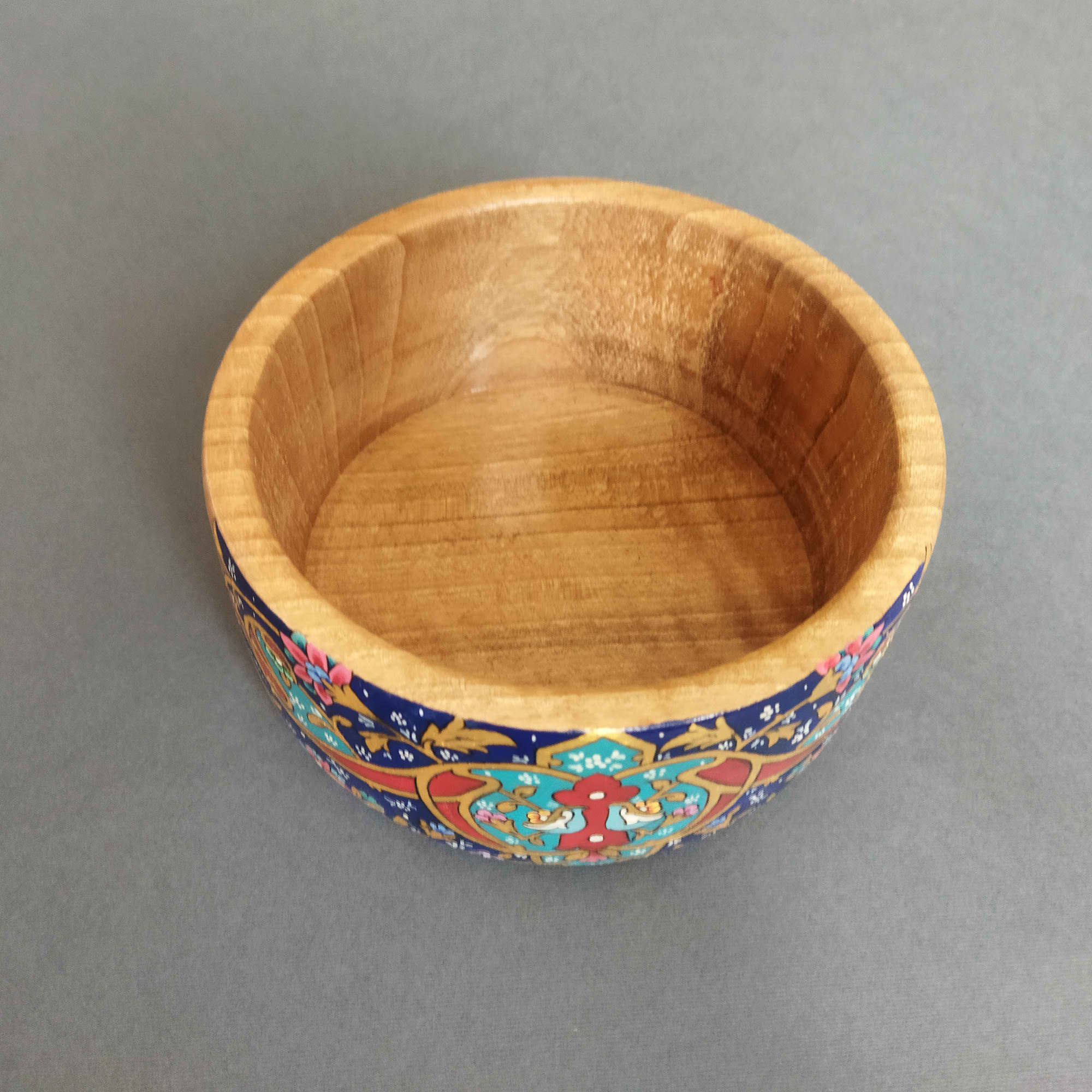 Price and Buy Decorative Wooden Bowl Artistic with Printed Persian Floral Design - Image 4