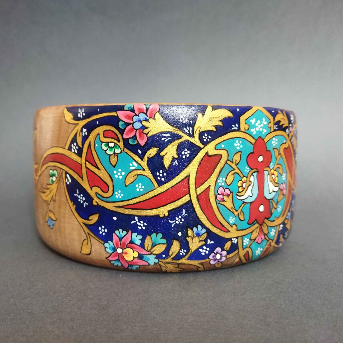 Price and Buy Decorative Wooden Bowl Artistic with Printed Persian Floral Design - Image 6