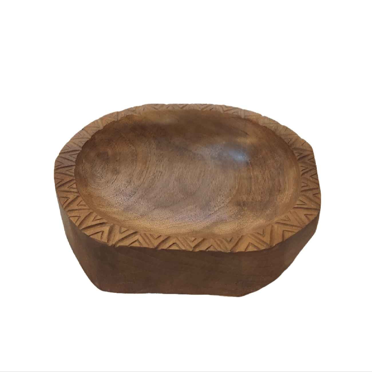 Price and Buy Decorative Wooden Bowl Hand Carved Made of Walnut Wood