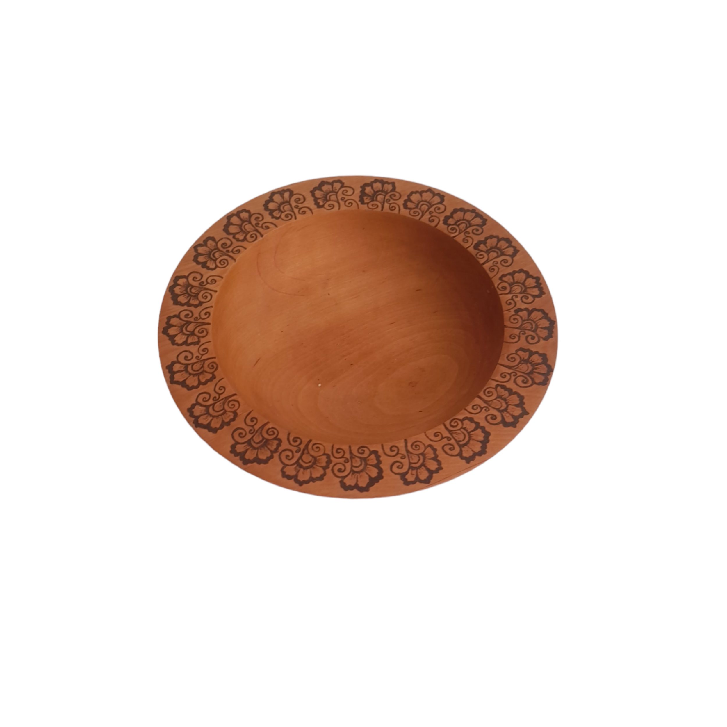 Price and Buy Decorative Wooden Bowl Handcrafted with Floral Design - Image 4