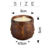Price and Buy Decorative Wooden Jar Candle, Long-Lasting & Rustic Style with Face Design - Image 3