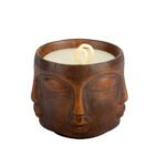 Price and Buy Decorative Wooden Jar Candle, Long-Lasting & Rustic Style with Face Design - Image 7