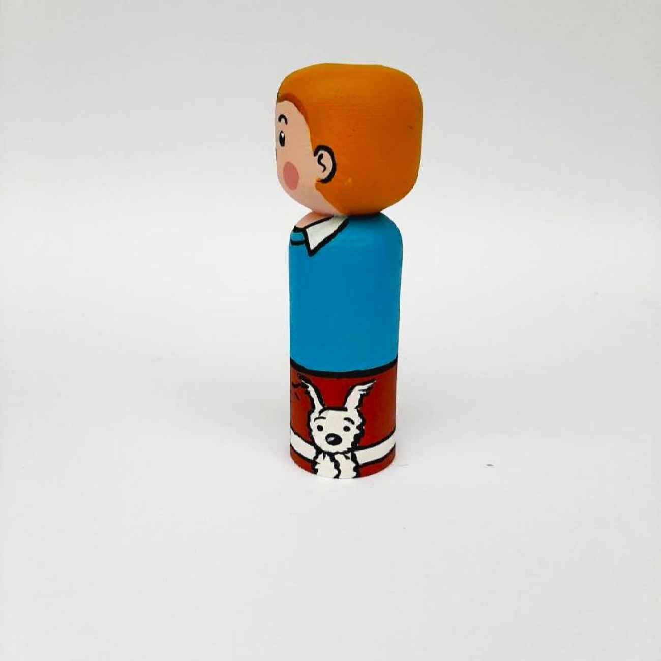 Price and Buy Decorative Wooden Peg Doll: Tintin & Snowy Model - Image 3