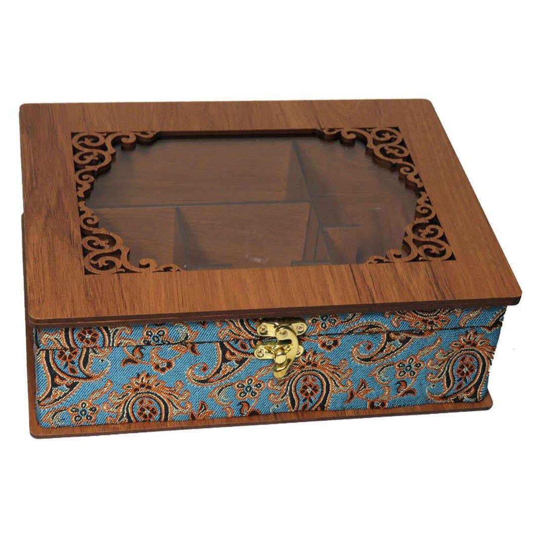 Price and Buy Decorative Wooden Tea Organizer with Termeh Pattern – Model LBL55
