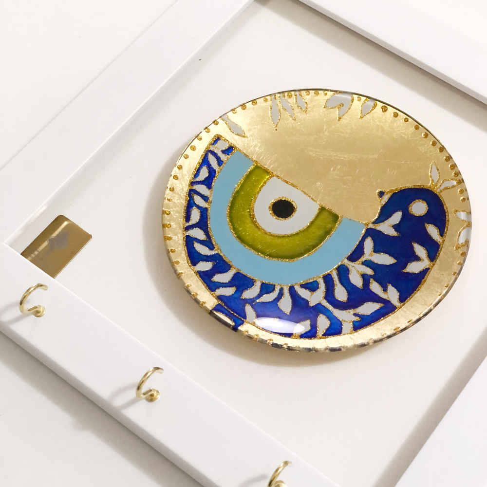 Price and Buy Decorative Wooden Wall Key Holder with the Deign Cheshm Nazar CN45 - Image 3