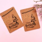 Price and Buy Delicate Cake and Artistic Pattern on a Birthday Card (x8)