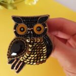 Price and Buy Delightful Beaded Owl Brooch – Mystical and Charming - Image 4