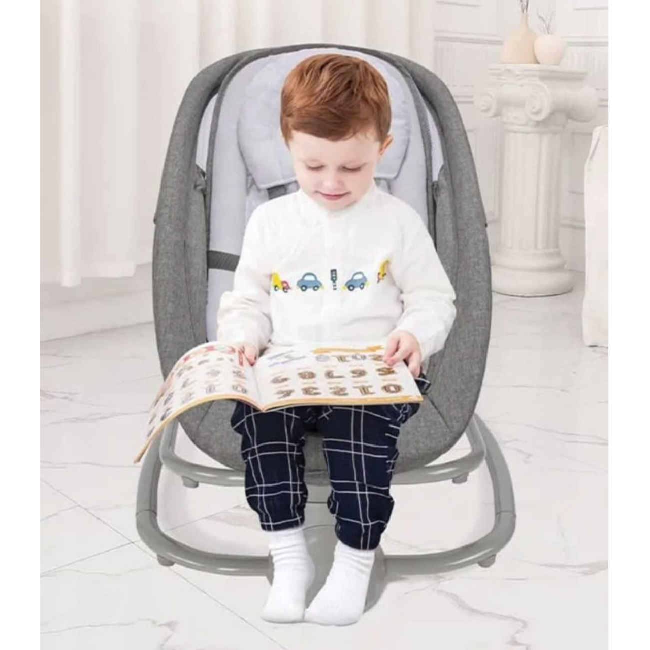 Price and Buy Deluxe 4-in-1 Electric Baby Cradle – Adjustable Swing Speeds & Smart Connectivity – Safety Harness & Canopy_6903830e8bfd6.jpeg Price and Buy Deluxe 4-in-1 Electric Baby Cradle – Adjustable Swing Speeds & Smart Connectivity – Safety Harness & Canopy - Image 5