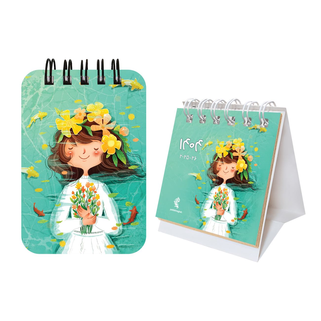 Price and Buy Desk Calendar for the Year 1404, Spring Model with a Notebook_6902396ca28d1.jpeg Price and Buy Desk Calendar for the Year 1404, Spring Model with a Notebook - Image 1