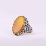 Price and Buy Divine Radiance – Sharf al-Shams Silver Ring with Droplet Pattern for Men