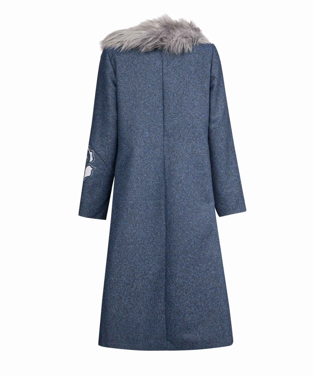 Price and Buy Double Breasted Wool Overcoat for Women with Fur Collar – Elegant & Warm - Image 3