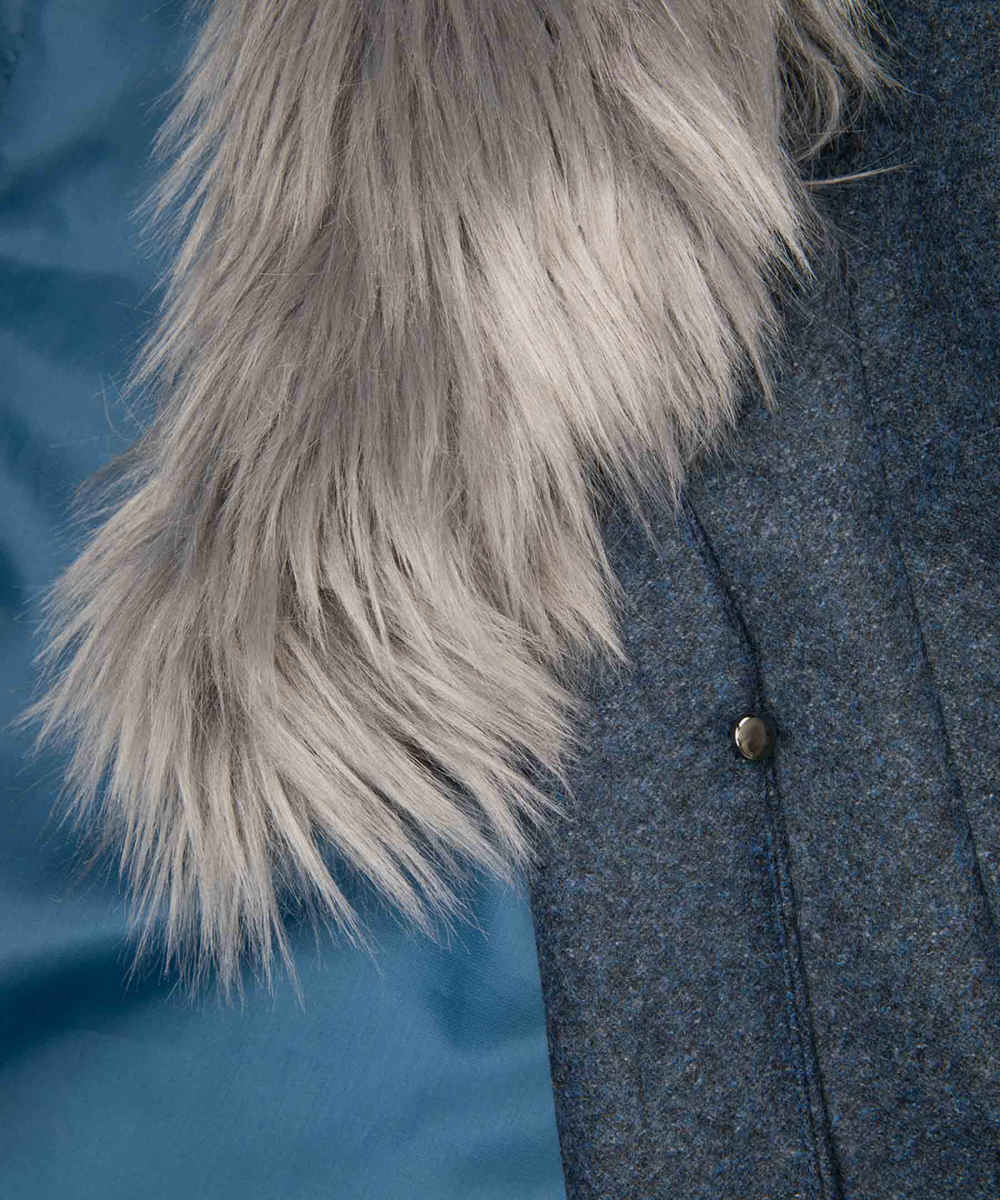Price and Buy Double Breasted Wool Overcoat for Women with Fur Collar – Elegant & Warm - Image 4