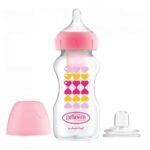 Price and Buy Dr. Brown’s Baby Bottle  – Pink with Anti-Colic Vent System & Juice Spout – 270ml