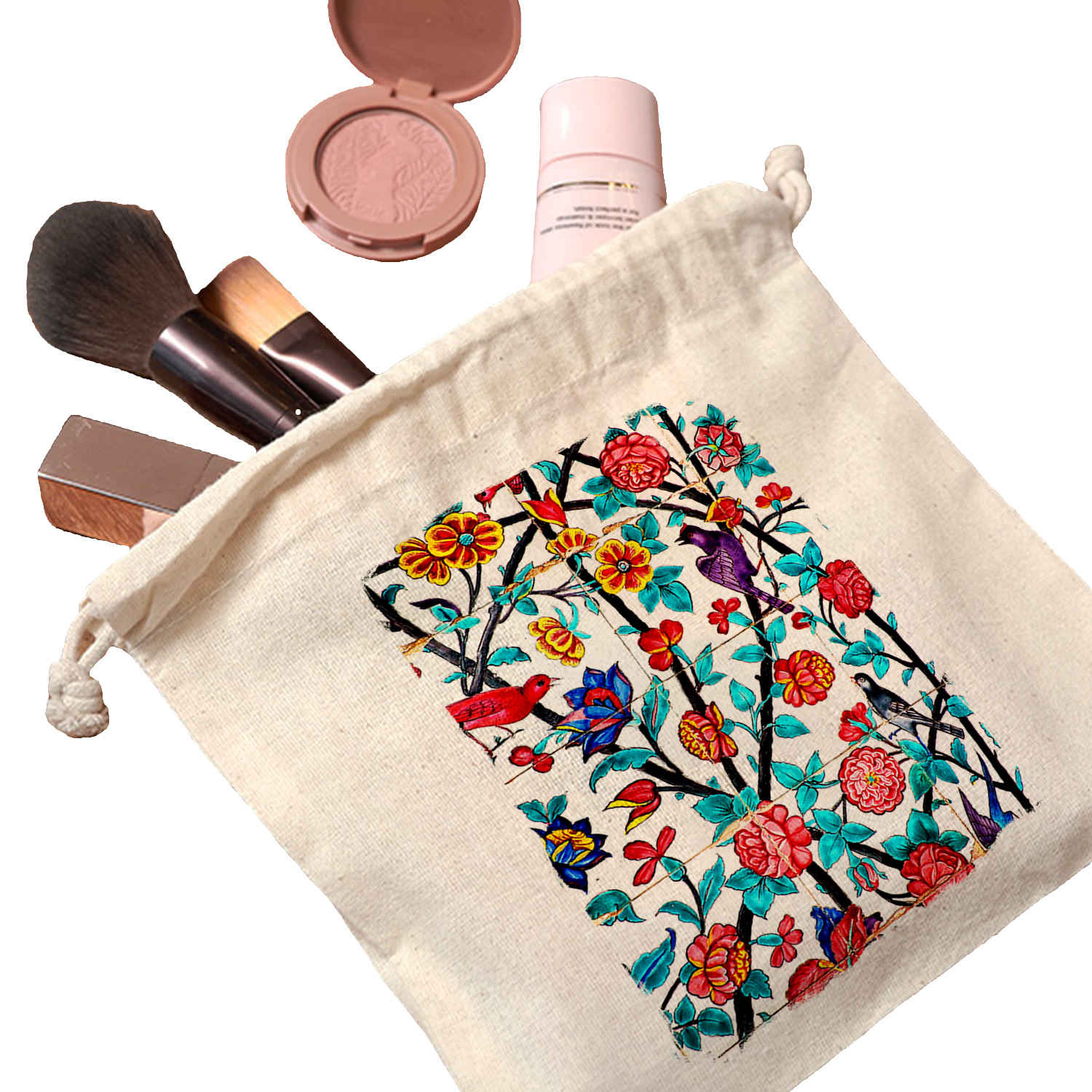 Price and Buy Drawstring Cotton Storage Bag – Eco-Friendly and Reusable Sadia Tile Design - Image 5