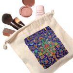 Price and Buy Drawstring Cotton Storage Bag – Eco-Friendly and Reusable with Persian Tiles Design - Image 3