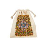 Price and Buy Drawstring Cotton Storage Bag – Reusable and Durable with Persian Tile Design - Image 4