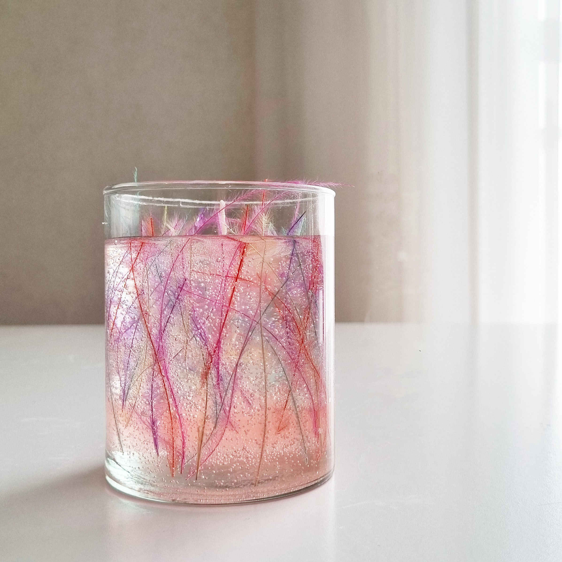 Price and Buy Dried Flower Gel Paraffin Glass Jar Candle – Handcrafted Design