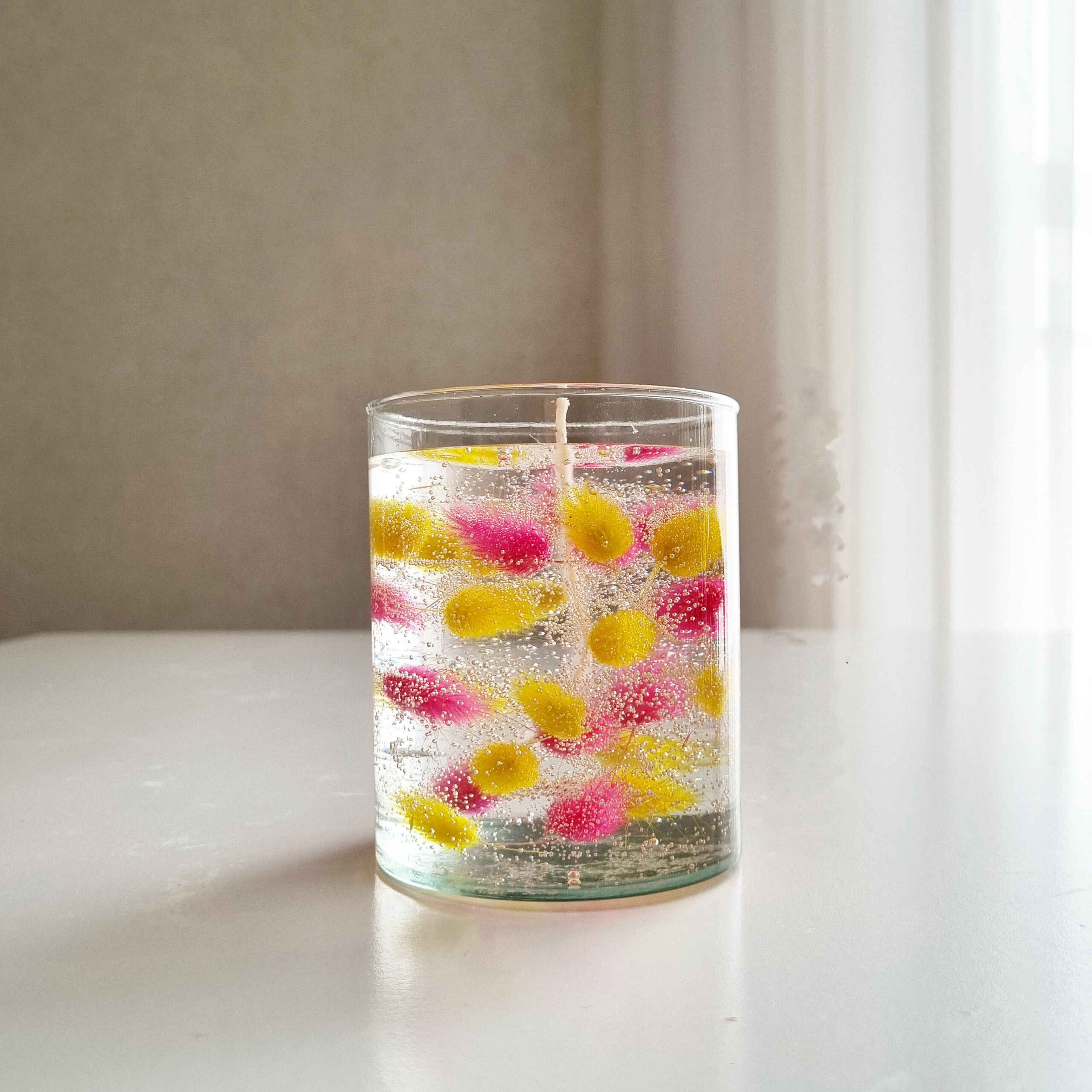 Price and Buy Dried Flower Gel Paraffin Glass Jar Candle – Handcrafted Design - Image 5