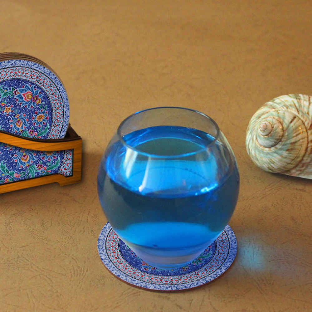 Price and Buy Drink Coaster Set & Holder With Persian Inspired Artistic Design Gelareh - Image 3