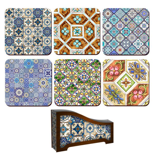Price and Buy Drink Coaster Set & Holder With Persian Inspired Artistic Design Rahil_68fc46383209b.jpeg Price and Buy Drink Coaster Set & Holder With Persian Inspired Artistic Design Rahil