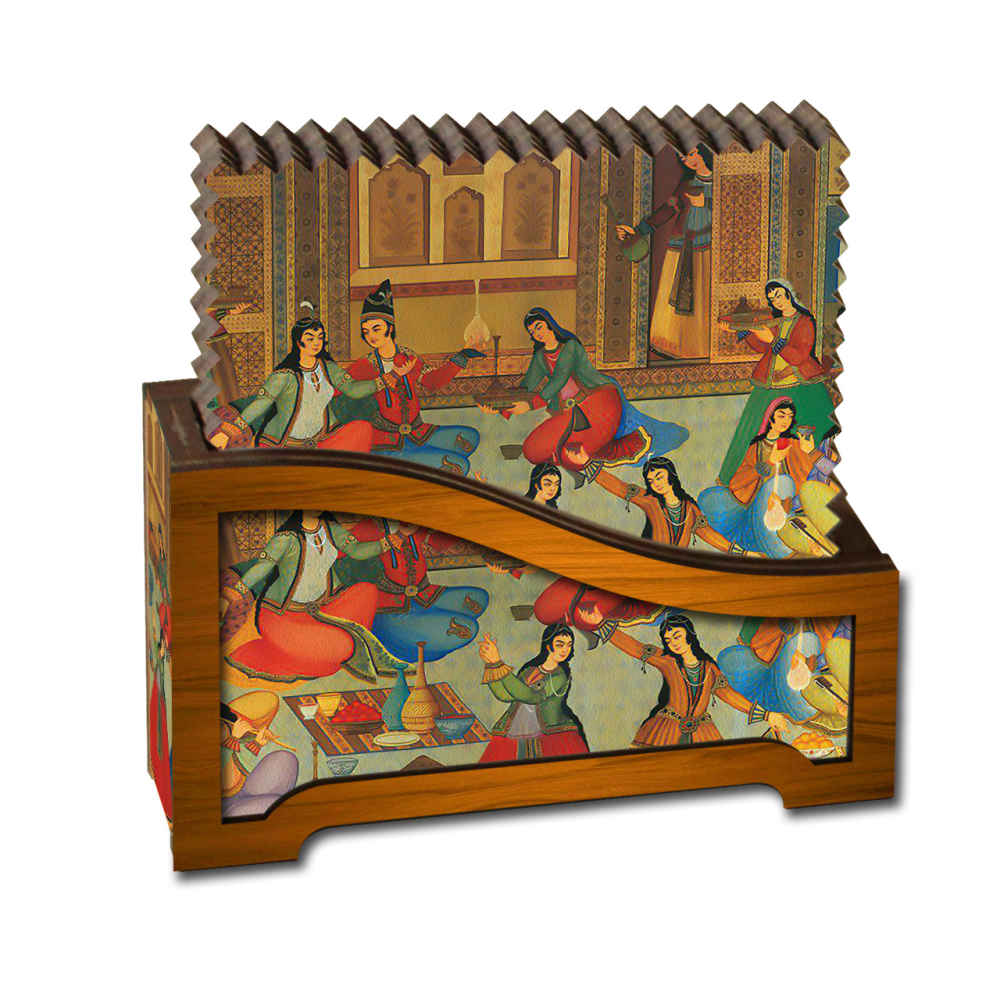 Price and Buy Drink Coaster Set & Holder With Persian Inspired Artistic Design Rima