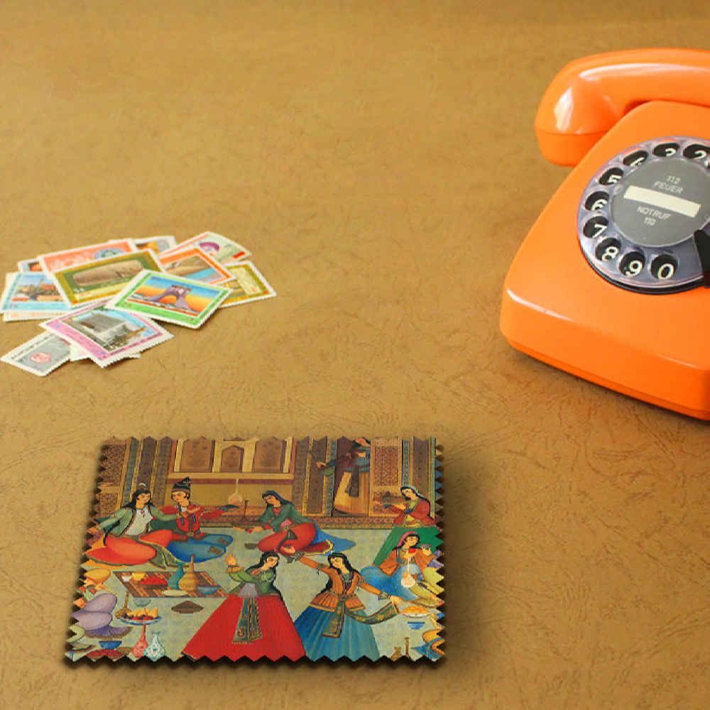 Price and Buy Drink Coaster Set & Holder With Persian Inspired Artistic Design Rima - Image 3