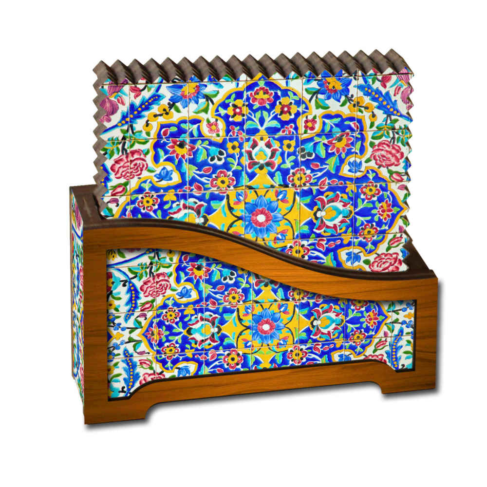 Price and Buy Drink Coaster Set & Holder With Persian Inspired Artistic Design Saleh