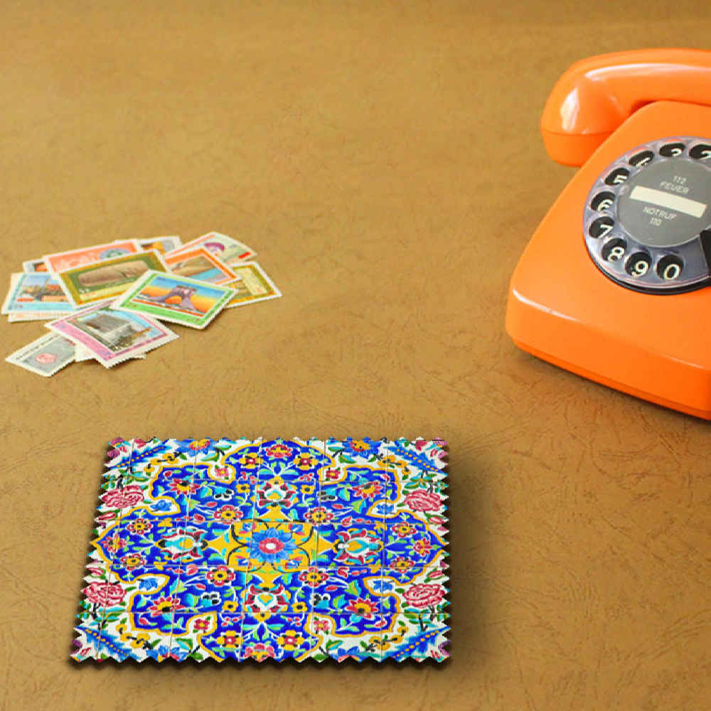 Price and Buy Drink Coaster Set & Holder With Persian Inspired Artistic Design Saleh - Image 3