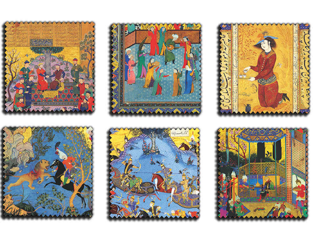 Price and Buy Drink Coaster Set & Holder With Persian Inspired Artistic Design Stamp - Image 3