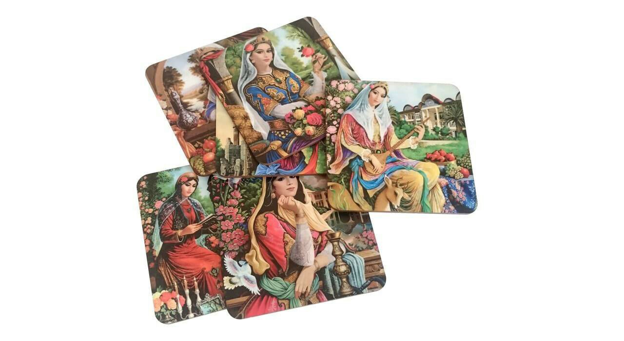 Price and Buy Drink Coaster Set With Persian Inspired Artistic Design Miniature - Image 3