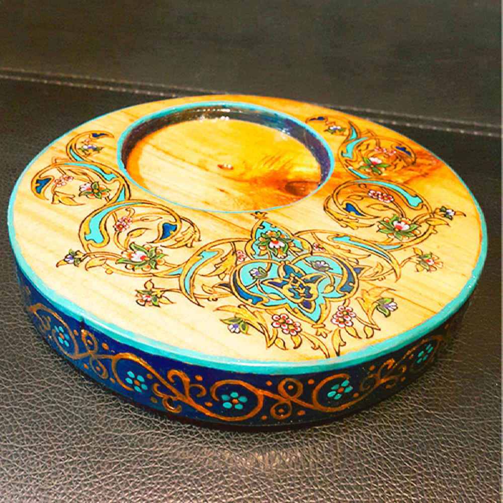 Price and Buy Drink Coaster Set With Persian Inspired Artistic Design Tazhib - Image 3