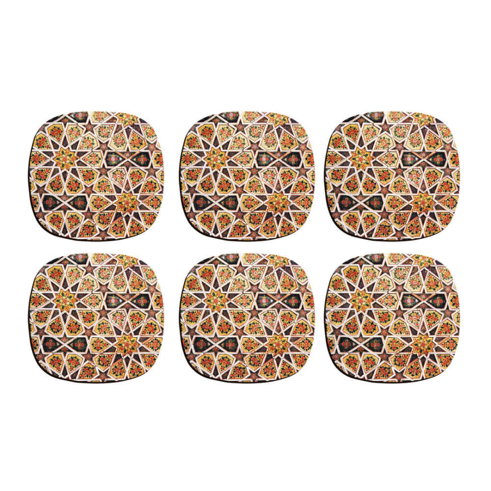 Price and Buy Drink Coaster Set With Persian Inspired Artistic Design Traditional