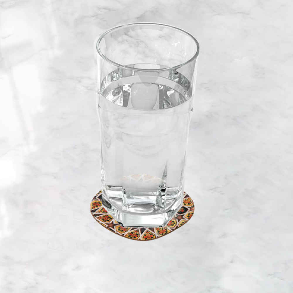 Price and Buy Drink Coaster Set With Persian Inspired Artistic Design Traditional - Image 3