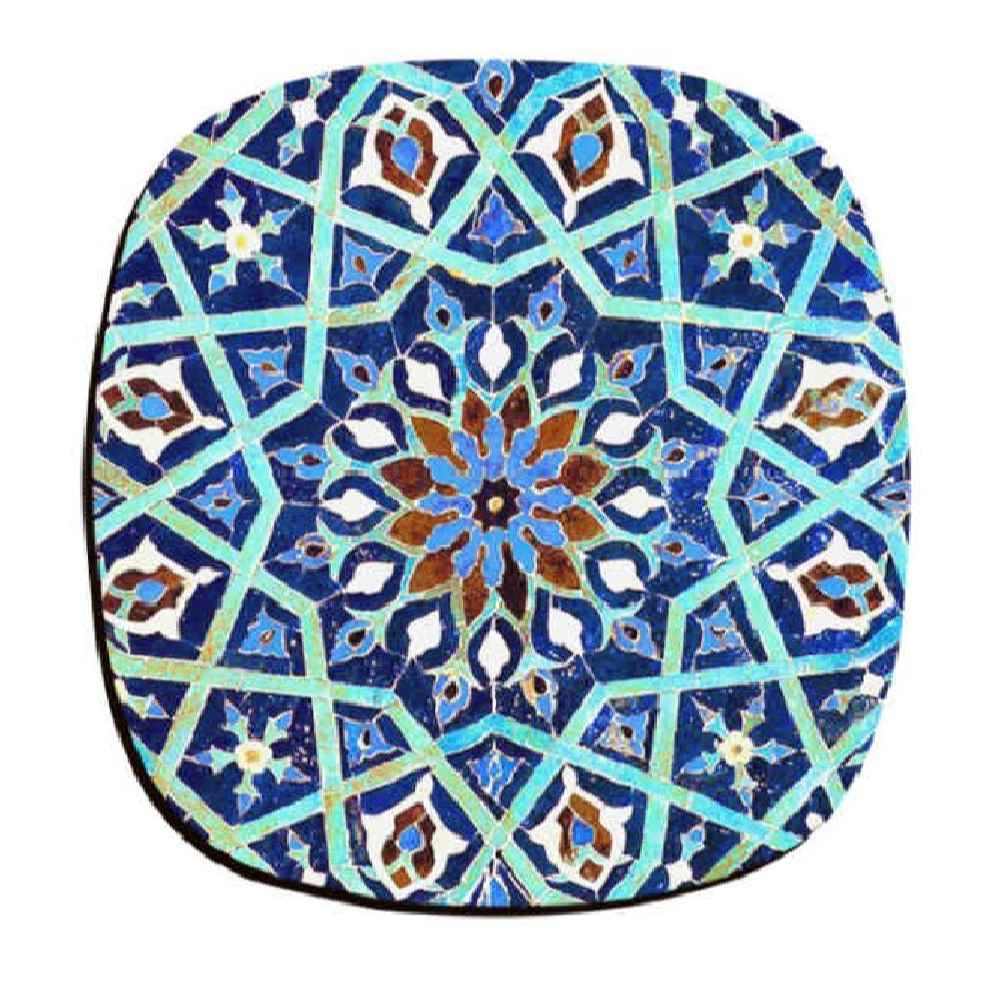 Price and Buy Drink Coaster Set With  Persian Inspired Artistic Design Turquoise