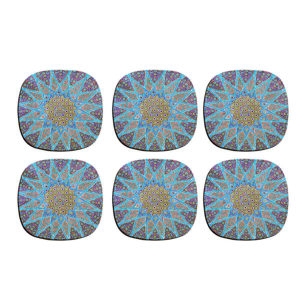 Price and Buy Drink Coaster Set With Persian Inspired Mandalas Design