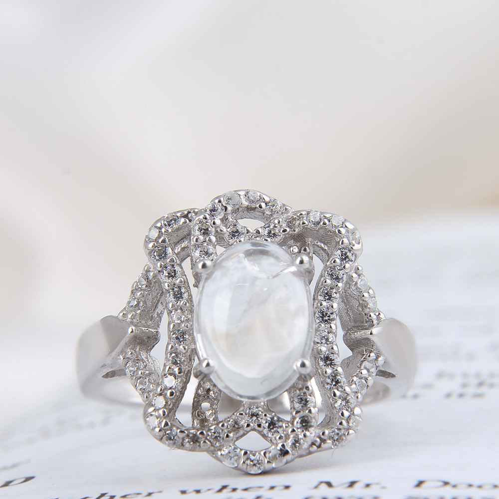 Price and Buy Dur-e Najaf Silver Ring For Women Engagement Bliss Mona - Image 3