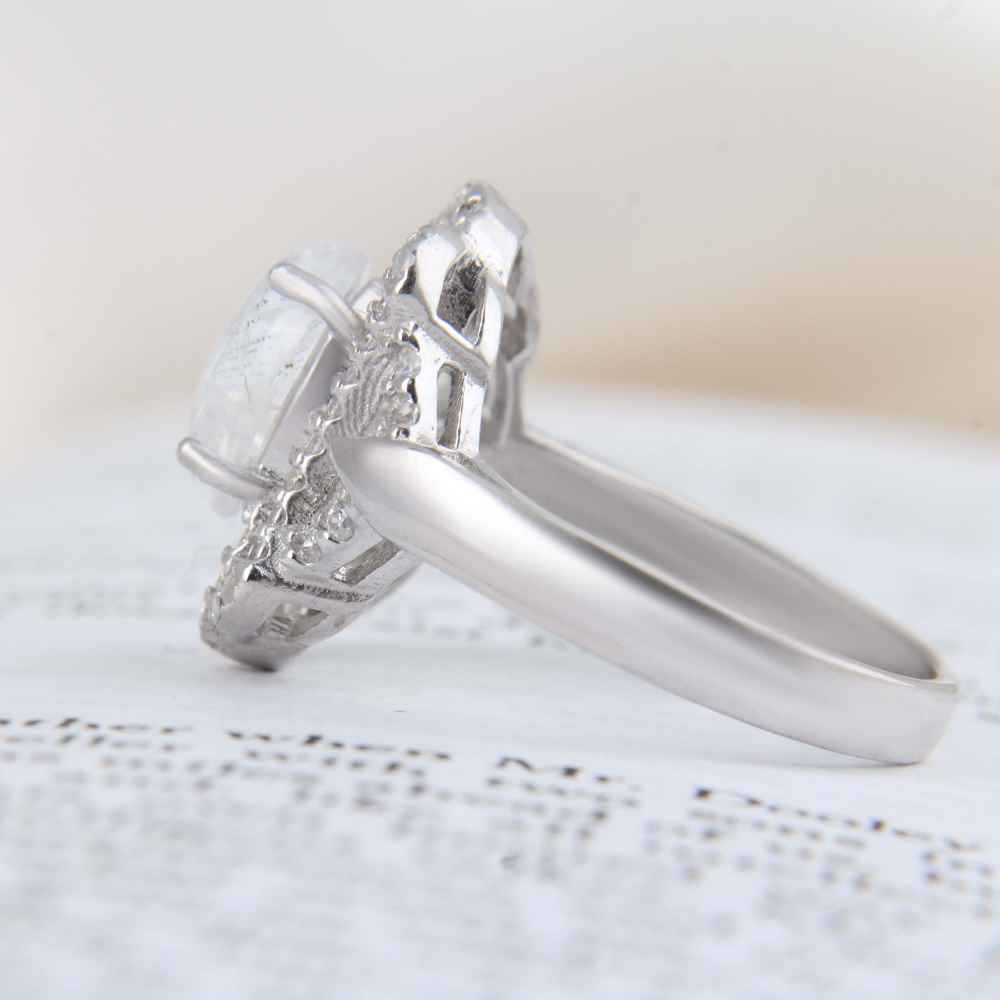 Price and Buy Dur-e Najaf Silver Ring For Women Engagement Bliss Mona - Image 4