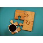 Price and Buy Eco-Friendly Jigsaw Puzzle Coaster Set with Stand – Suitable for Dining & Coffee Tables (5x) - Image 3