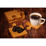 Price and Buy Eco-Friendly Jigsaw Puzzle Coaster Set with Stand – Suitable for Dining & Coffee Tables (5x) - Image 4