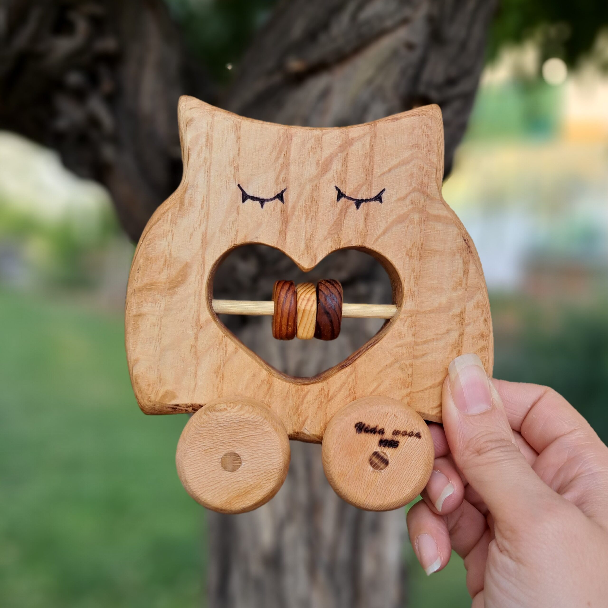 Price and Buy Eco-Friendly Wooden Owl Rattle – Perfect for Sensory Play_6902cf6dd24c7.jpeg Price and Buy Eco-Friendly Wooden Owl Rattle – Perfect for Sensory Play - Image 1