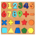 Price and Buy Educational Wooden Toy – Numbers & Shapes for Sorting and Stacking