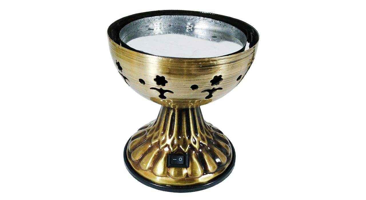 Price and Buy Electric Metal Bakhoor and Esfand Burner – Cupreous Style - Image 3