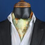 Price and Buy Elegant Ascot tie – Ideal for Event & Ceremony with Earth Map Pattern in Green - Image 3