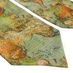 Price and Buy Elegant Ascot tie – Ideal for Event & Ceremony with Earth Map Pattern in Green - Image 4