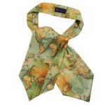 Price and Buy Elegant Ascot tie – Ideal for Event & Ceremony with Earth Map Pattern in Green - Image 6