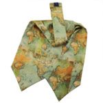 Price and Buy Elegant Ascot tie – Ideal for Event & Ceremony with Earth Map Pattern in Green - Image 7